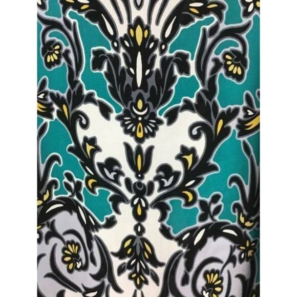 JM Collection Top Medium Teal Floral Tunic New - Picture 6 of 8